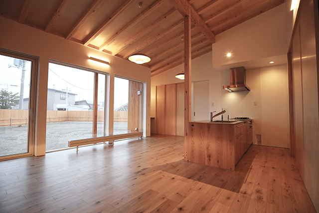 木材を多用した住宅